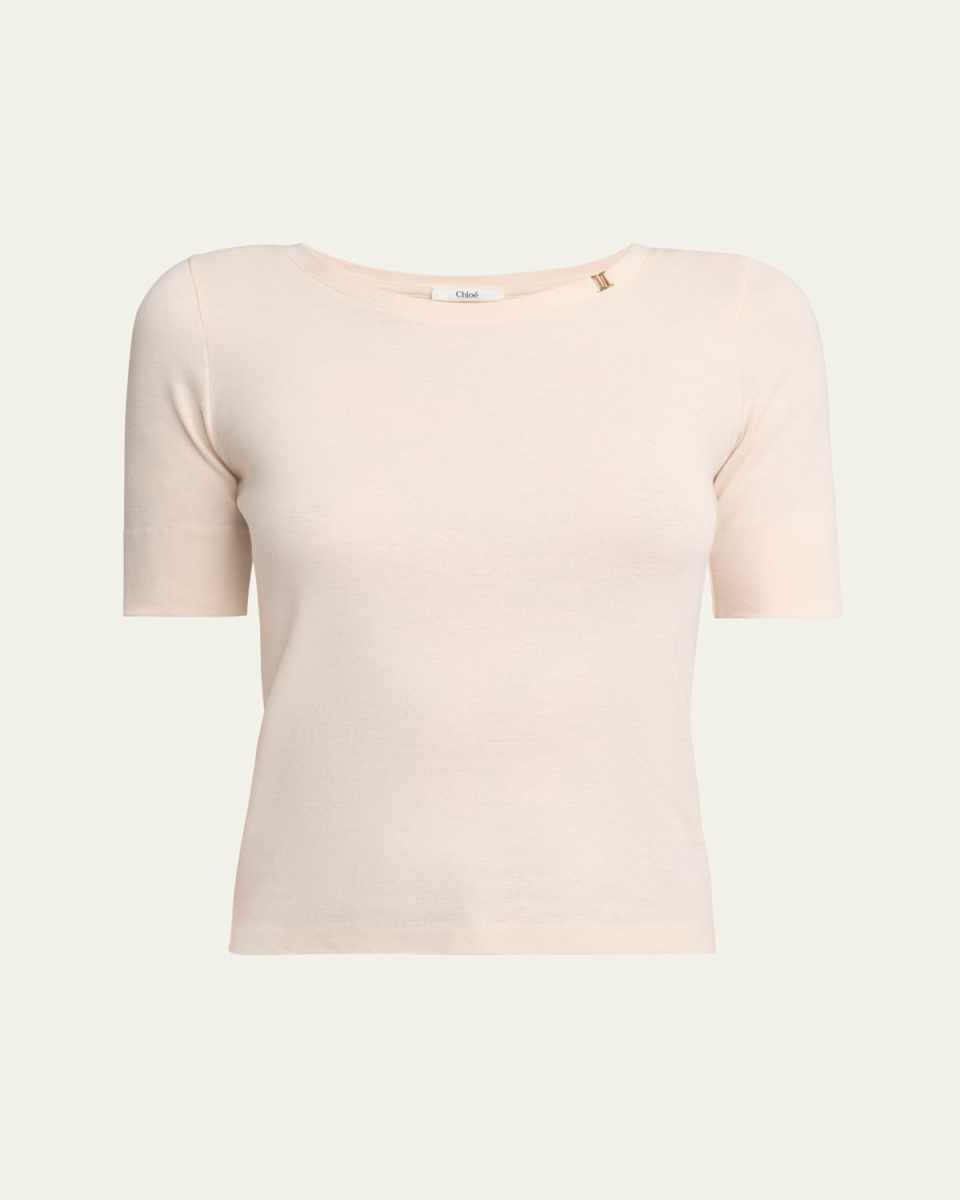 Interlock Short Sleeve Knit Top